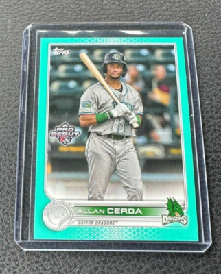 2022 Topps Pro Debut Allan Cerda Aqua Parallel 28/75