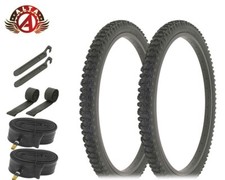 ALTA PERFORMANCE Bicycle 24" x 2.10" Black Knobby TIRE MOUNTAIN ROUGH 8pc Set.