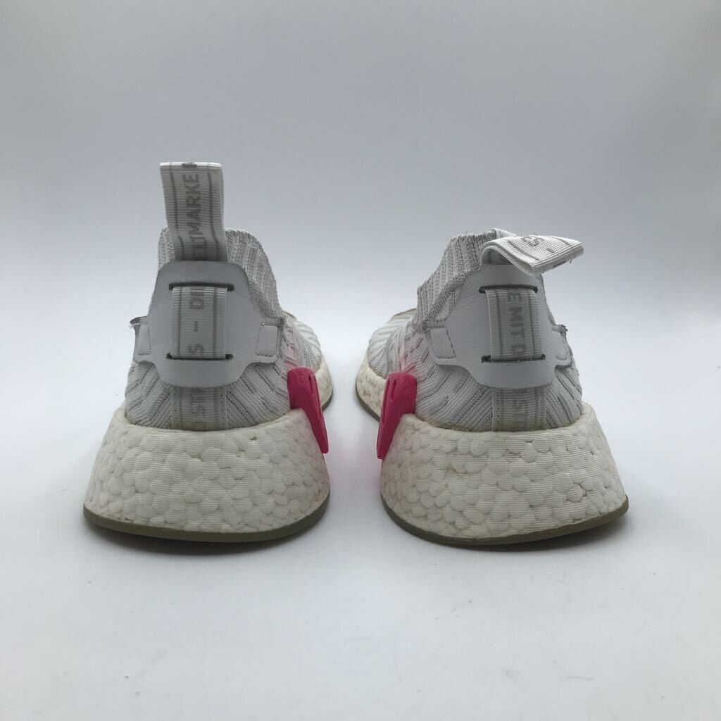 Adidas Womens Nmd R2 Primeknit Running Shoes White Gray BY9954 Lace Up 7M |  eBay