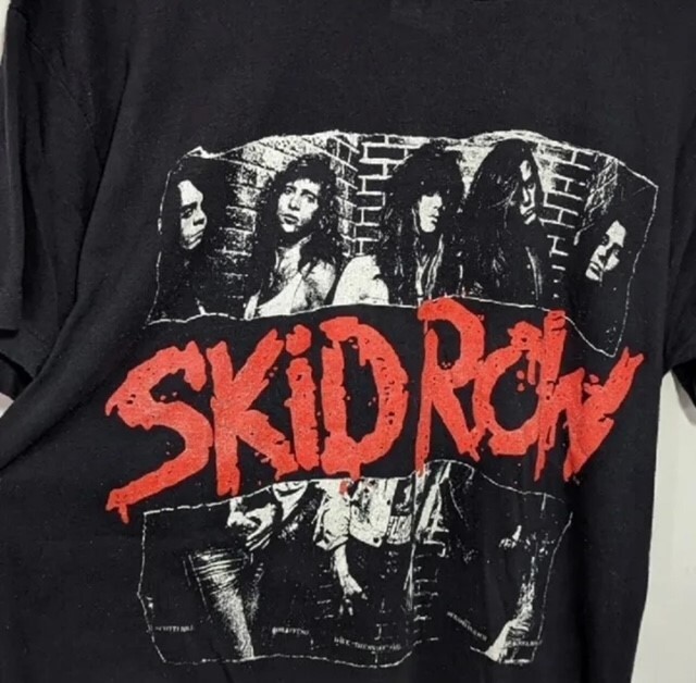 FILA T shirt concerto SKID ROW VINTAGE 89 taglia grande grandi fasce capelli rock Sebastian Bach