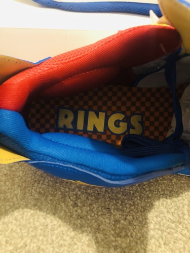 π₯ Sonic The Hedgehog Dame 6 x Sonic Chasing Rings Basketball Trainers Size 11 - Picture 7 of 18