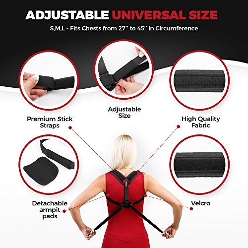 Posture Corrector Adjustable Back Brace Shoulder Support Clavicle