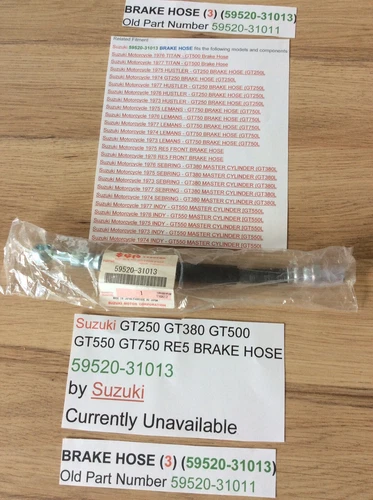 BRAKE HOSE 3 | M; FROM 59520-31010 TO 59250-31012