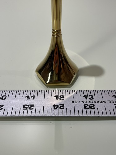 Otto Rasmussen for Design Asmussen Heavy Brass Vase w/ 24K Gold Plate DENMARK - Picture 8 of 9