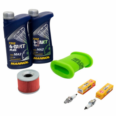 Wartungspaket Öl 2L für Kawasaki Eliminator 250 Luftfilter+Ölfilter+Zündkerzen