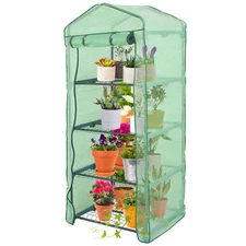 4 Tiers Greenhouse Mini Portable Outdoor Flower Plants Gardening Protect Plants
