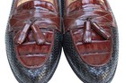 New Belvedere Florence Brown Black Genuine Crocodile Woven Tassel Loafer Shoe 13 — photo 9