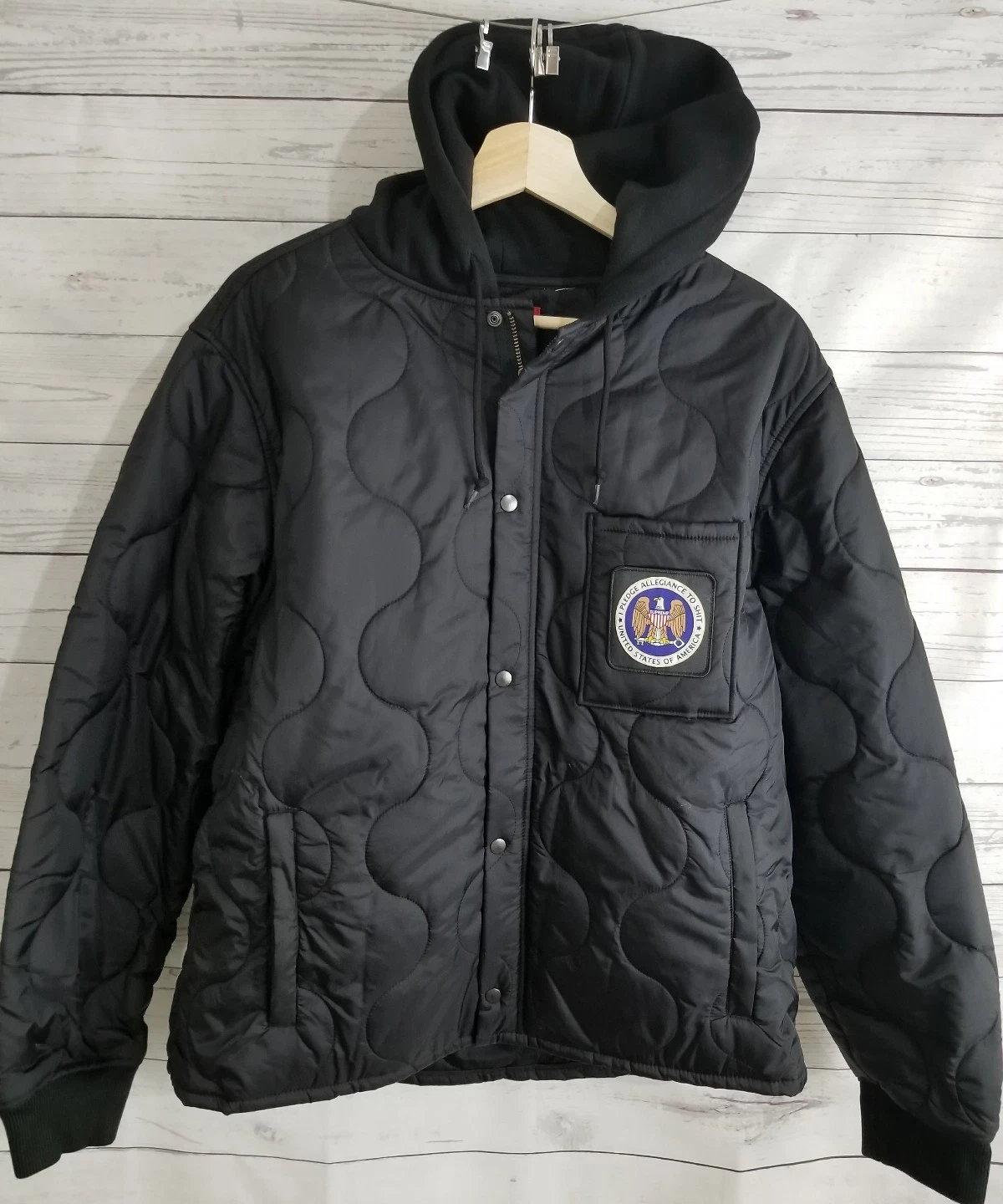 Veste à capuche Supreme matelassé neuve automne/hiver 2017 noire grande