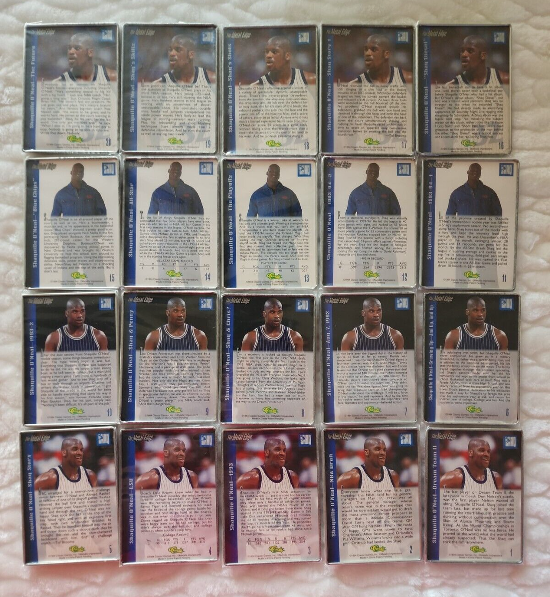 The Metal Edge Shaquille O'Neal Embossed Metallic (20) Card