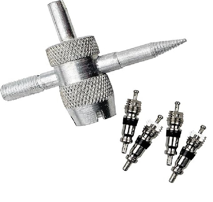 Valve Stem Core Tool Removal Kit Car Bike Tire Repair Tiny Bicycle Cores eBay