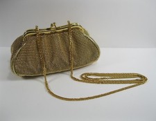 Whiting and Davis International Vintage gold Evening Bag