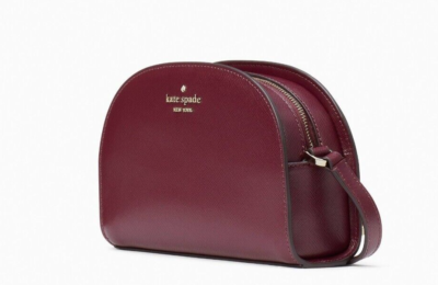 New Kate Spade Perry Leather Dome Crossbody Deep Berry  display picture 3