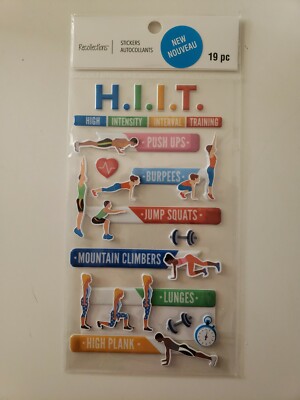 Recollections H.I.I.T High Intensity Interval Training Scrapbooking stickers