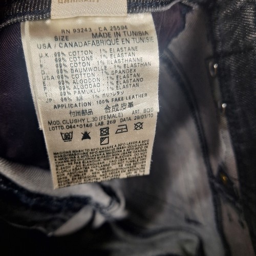 DIESEL Vaqueros Mujer 27x30 (28x29.5) Clushy Elastizados Gris Cremallera Bolsillos - Imagen 6 de 11