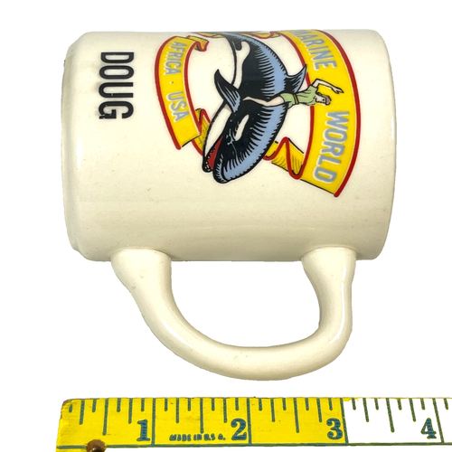 Marine World Africa USA Vintage Coffee Mug Cup DOUG Personalized Killer Whale - Picture 8 of 8