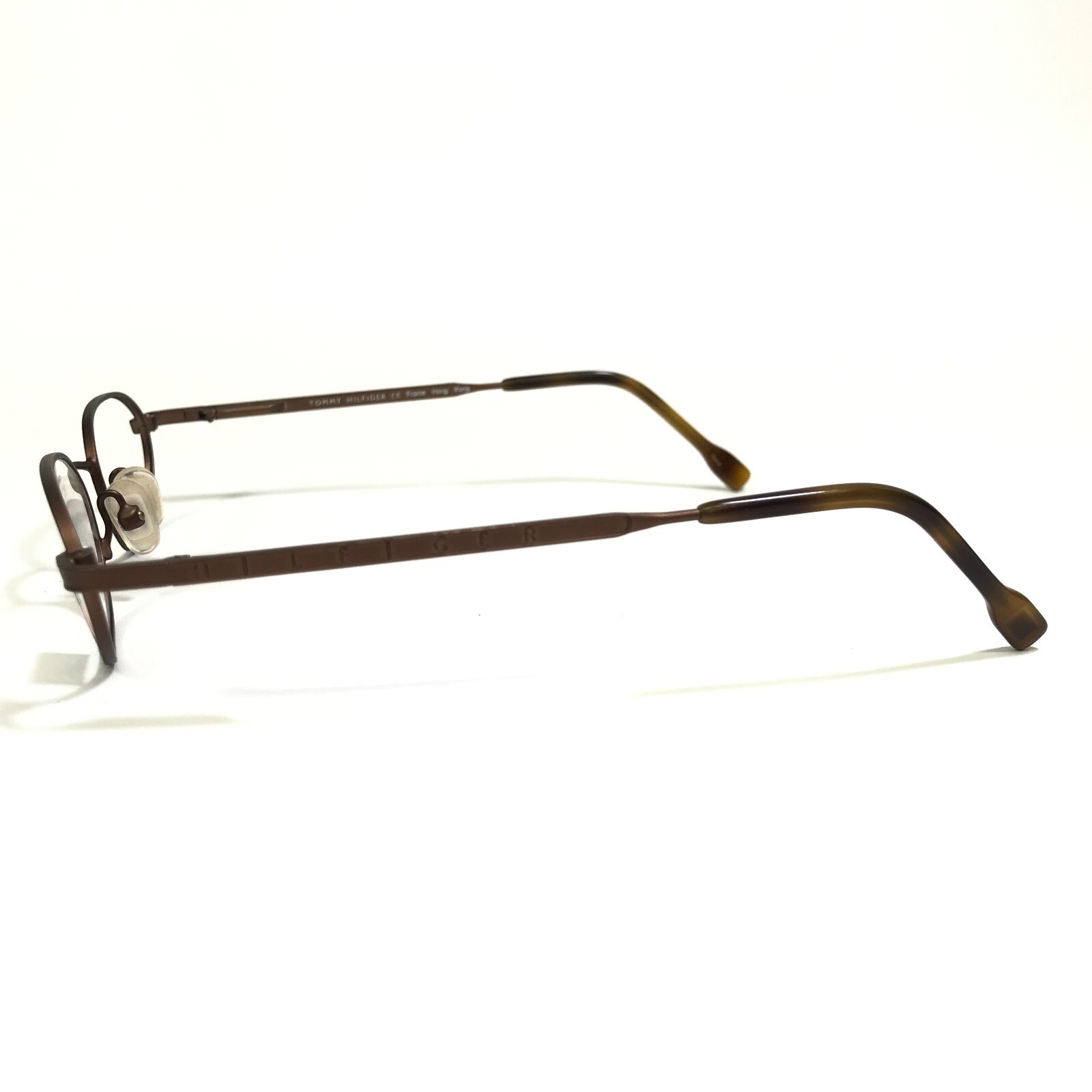 Tommy Hilfiger Eyeglasses Frames TK100 236 Brown Octagon Oval Wire Rim 42-18-125 thumbnail 6