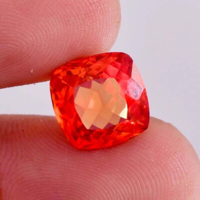 8.70 Ct 100% Natural Fanta Orange Ceylon Sapphire Cushion Loose Gem Certified