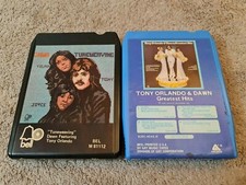Tony Orlando  Dawn, 8-Track lot of two. Tested, Plays.