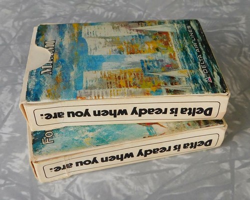 Jack Laycox Playing Cards 70s Delta Airlines Ft. Lauderdale Miami Poster Art vtg - Picture 4 of 4