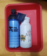 1x New In N Out Burger Authentic Red Tray and 2x Sports Water Bottles INO