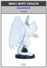 Dungeons and Dragons Dragoneye Small White Dragon - 59 D D Miniature with Card
