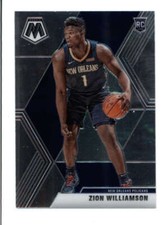 ZION WILLIAMSON 2019/20 PANINI MOSAIC #209 PELICANS BASE ROOKIE CARD RC BC2200