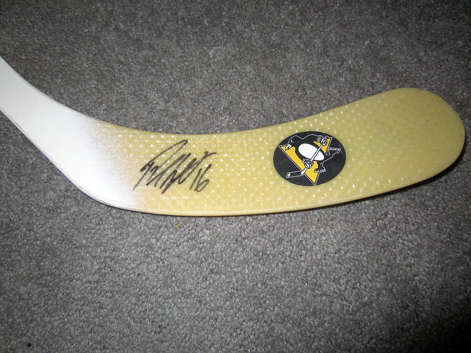 Palo de hockey BRANDON SUTTER Pittsburgh Penguins logotipo autografiado FIRMADO con certificado de autenticidad Foto 4 de 4
