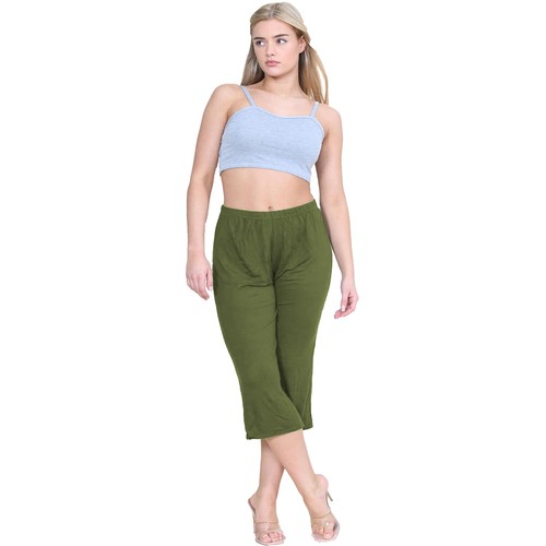 P&R Dancewear LTD Women’s Flared Wide Leg Stretch Shorts 3/4th Palazzo Pants - Picture 15 of 66