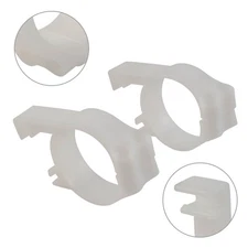 2x White Front Fork Slider Guard Protector Clamp Clip For Kawasaki KDX250 KDX200