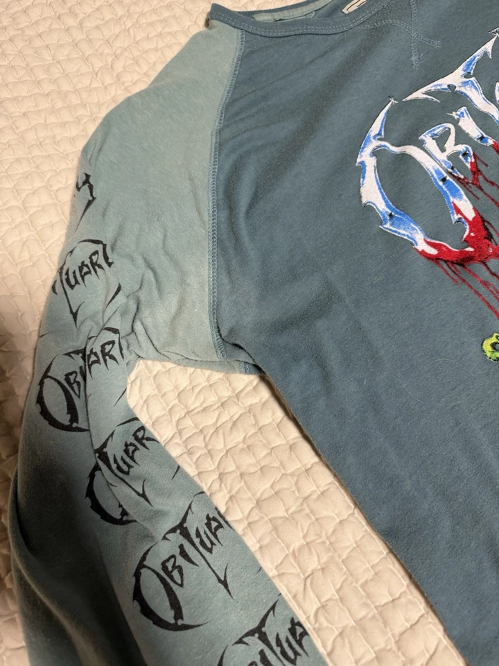 Obituario - XL - Camisa Manga Larga - Causa de Muerte RARA Foto 3 de 3