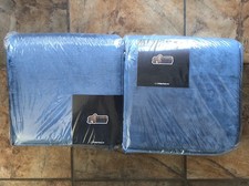 Bath Rug BLUE Memory Foam Gorilla Grip 36" x 24" LOT OF 2 Washable NEW