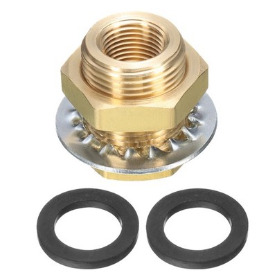 Für Brass Bulkhead Fitting NPT 3/8'' Wasser Tank Anschluss mit Dichtungen