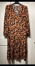 Ladies VOGUE WILLIAMS Leopard Print Shirt Dress Size 18