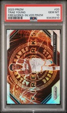 2023 PANINI PRIZM FIREWORKS SILVER PRIZM #20 TRAE YOUNG PSA 10