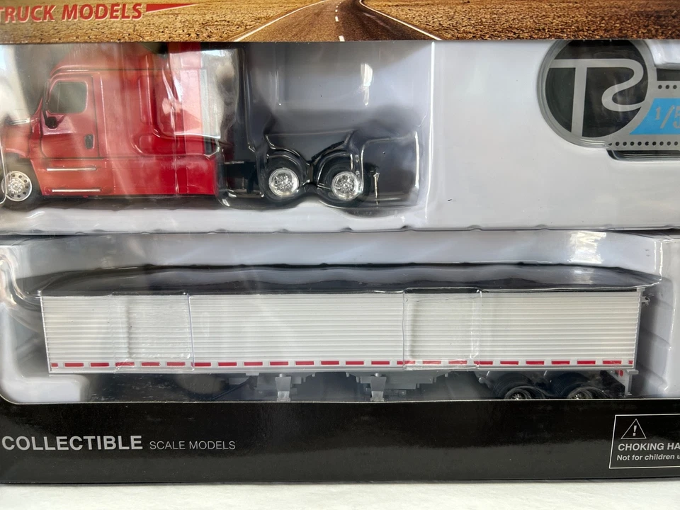 Tonkin/Diecast 1/53 Scale Red Freightliner w/Grain Trailer - Image 4 of 4