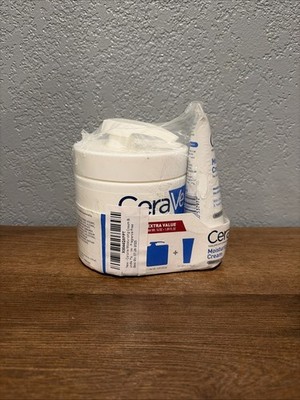 13 Cerave Moisturizing Cream Bundle, 16 Oz Pump Jar & 1.89 Oz Travel Size Lotion