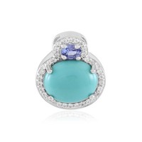 Cavill SilberanhäNger Damen 2,55Ct TüRkis Tansanit Oval Cabochon