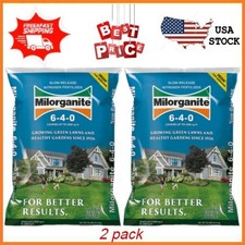 (2 packs) Milorganite Long Lasting All Purpose Lawn Food 6-4-0 Fertilizer, 32 lb 1.21 per gallon