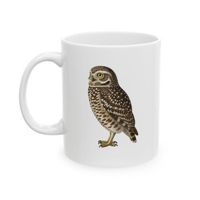Burrowing Owl Ceramic Mug (11oz, 15oz) bird watcher lover coffee tea cup nature