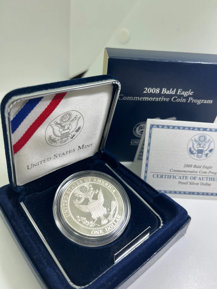 US Mint 2008 Bald Eagle Commemorative Silver Coin OGP - Image 4 of 4