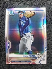 Erick Pena 2021 Bowman Draft Chrome Refractor #BDC-178 Kansas City Royals