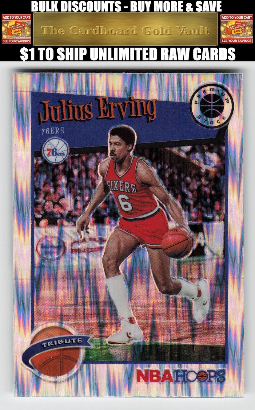 2019-20 Hoops Premium Stock Julius Erving #293 Prizms Silver