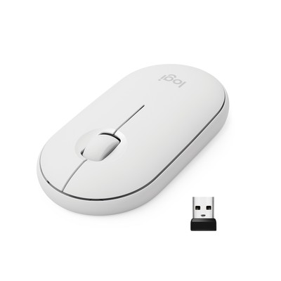 Logitech Pebble mouse wireless con Bluetooth o ricevitore da 24 GHz mouse per co