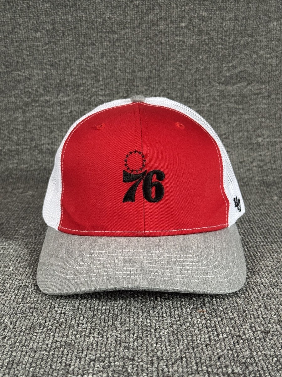 '47 Brand Philadelphia 76ers Trucker Snapback Red White Grey Hat