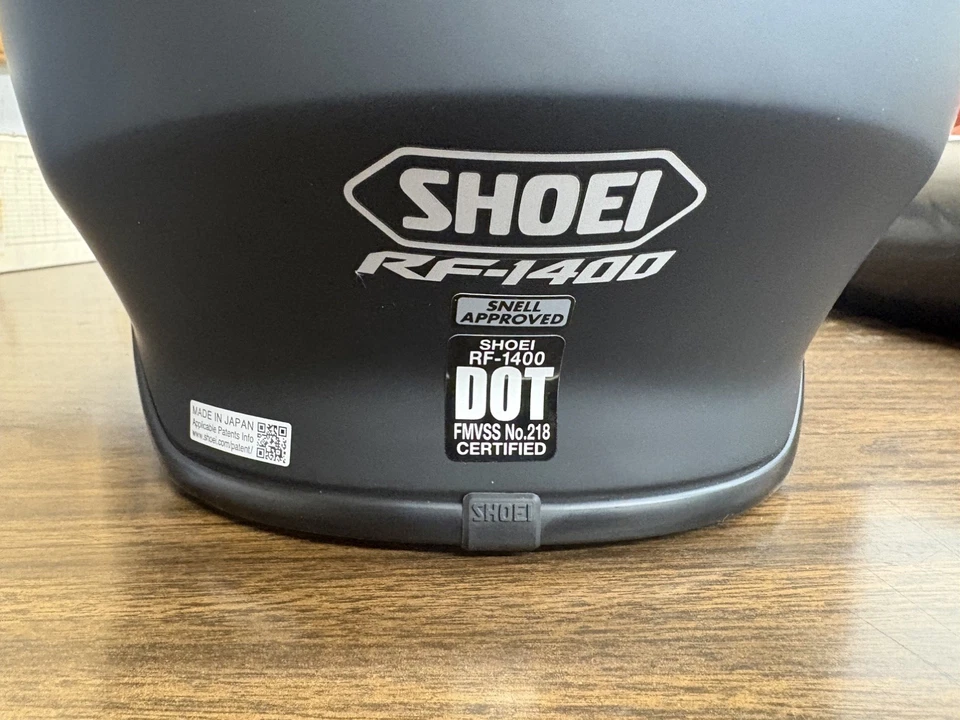 Shoei RF-1400 Snell M2020D and DOT Matte Black Motorcycle Helmet 2xl - Image 2 of 3