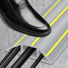 Floor Cable Cover Outdoor Cable Protector, 1M Outside Wire Cover, Flexible PVC 