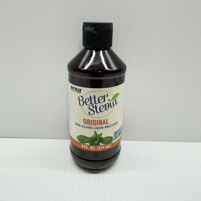 NOW FOODS Better Stevia Zero Calorie Liquid Sweetener Original 8 oz EXP 06/2031