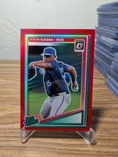2025 Donruss #140 Jarlin Susana Optic Red Prizm #/99 Rated Prospect