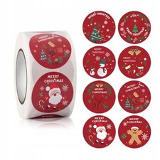 Weihnachts-Aufkleber 3,8cm, 20 Stück, Frohe Weihnachten, Deko, Geschenkanhänger