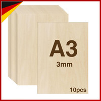 Sperrholzplatten A3 3Mm 10 StüCk FüR Diy Basteln Modellbau Brandmalerei Deko